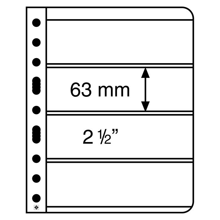 VARIO Sheets, 4-way division, clear film