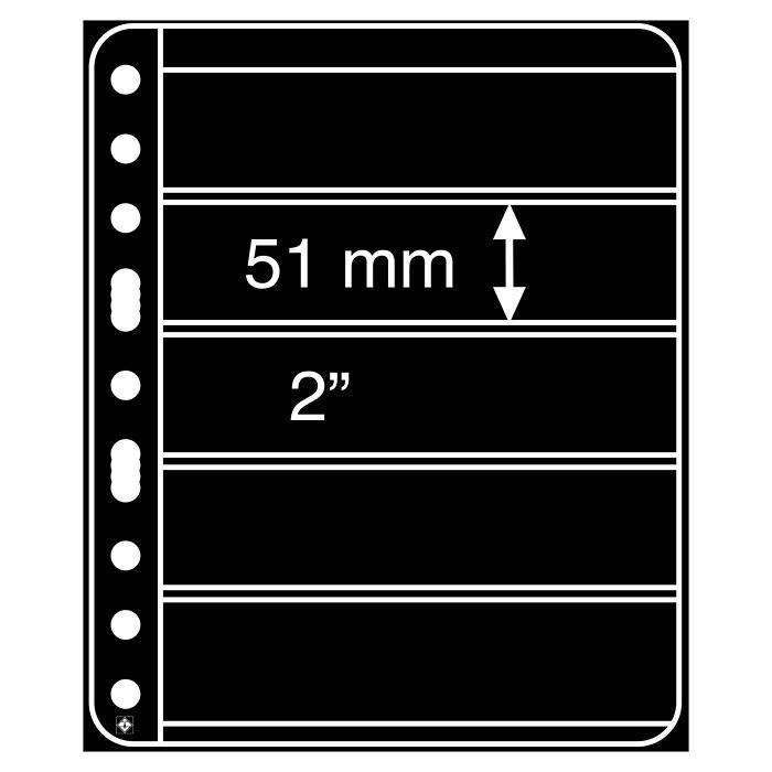 Plastic Pockets, extra strong film, 5-way division, black
