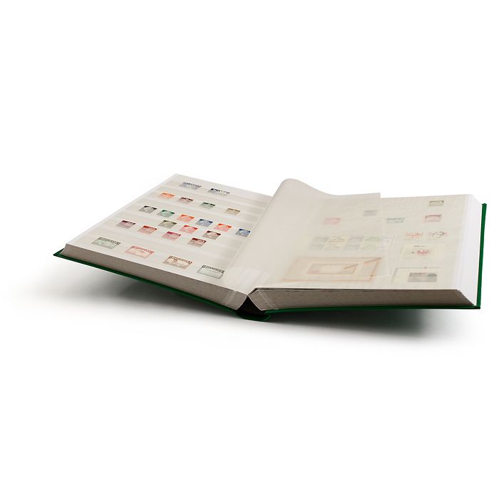 BASIC A4 Stockbook, 64 white pages, non-padded cover, green