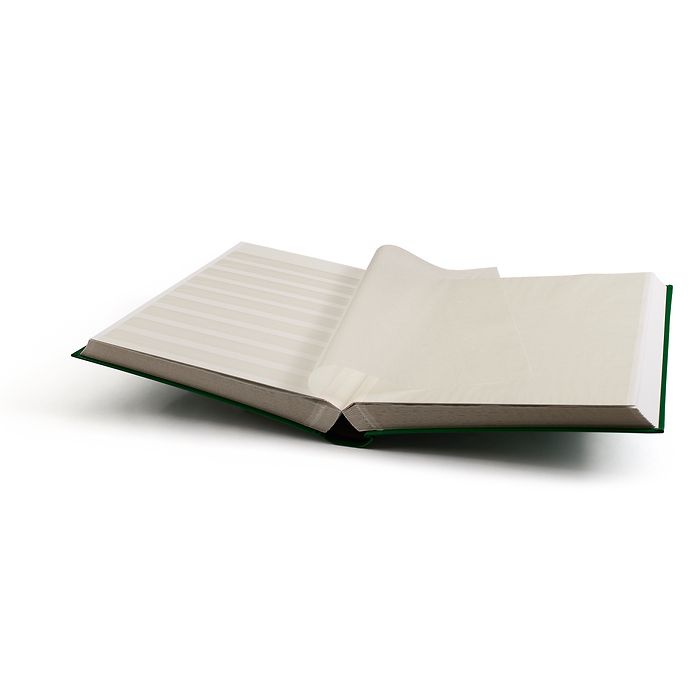 BASIC A4 Stockbook, 64 white pages, non-padded cover, green