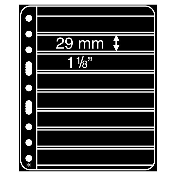 Plastic Pockets, extra strong film, 8-way division, black