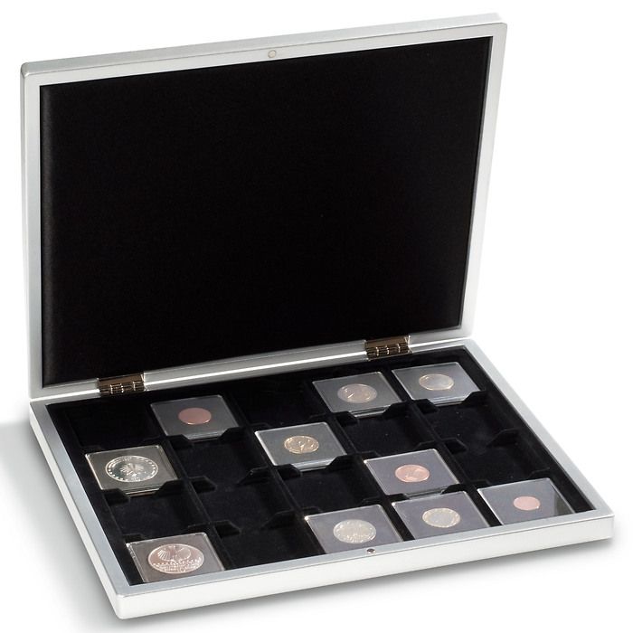 Presentation Case for 20 QUADRUM coin capsules, color:  white