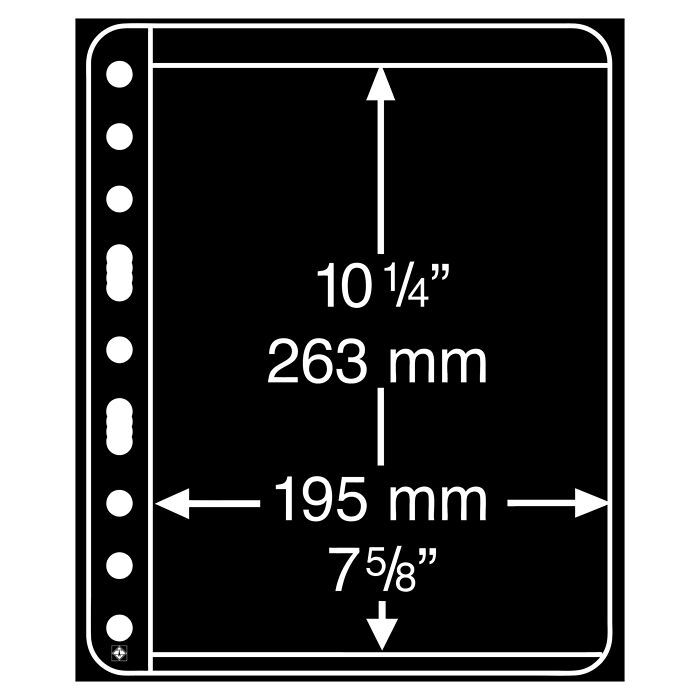 Plastic Pockets, extra strong film, no division, black