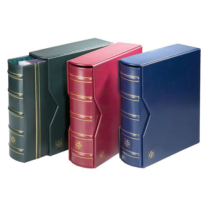 OPTIMA G Classic Binder, including slipcase, with extra-large capacity, blue