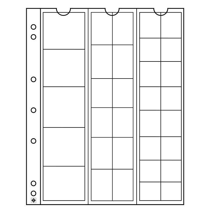 NUMIS Coin Sheets 33 spaces for misc. Ï