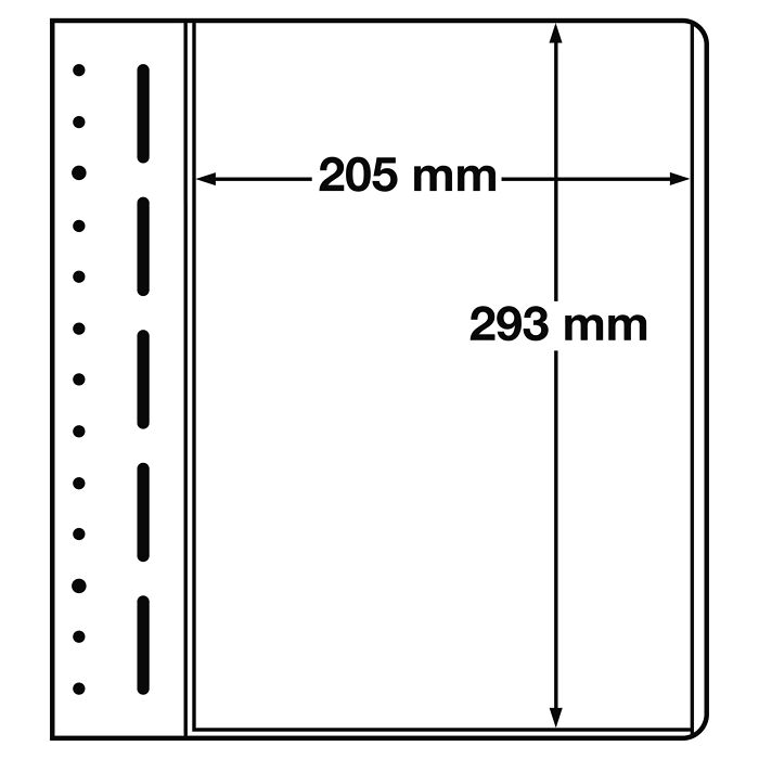 LIGHTHOUSE LB-Blank Sheets, one pocket with no division, inner size: 205 x 293 mm