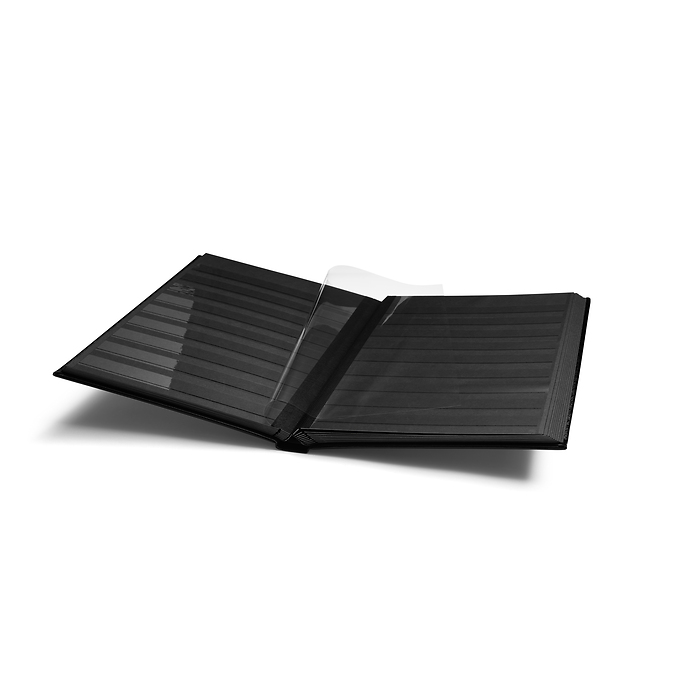 PREMIUM S32 A4 Stockbook, 32 black pages, padded leather cover, black