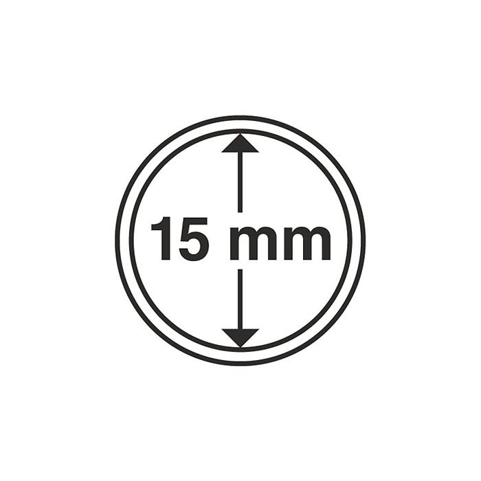Coin Capsules inner diameter 15 mm (10-pack)