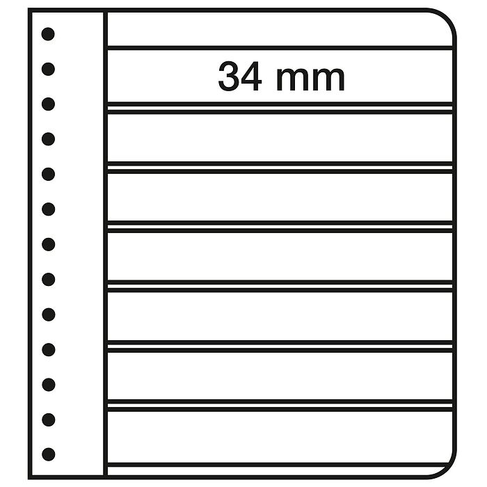 LIGHTHOUSE G-sheets, seven-way division, black