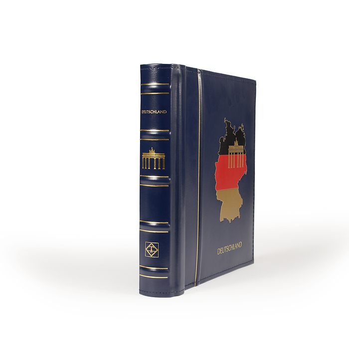 Turn-bar Binder PERFECT DP, classic design, 'GERMANY' imprint, incl. slipcase, blue
