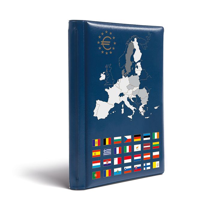 Coin Wallet for 12 Euro Coin Sets, blue