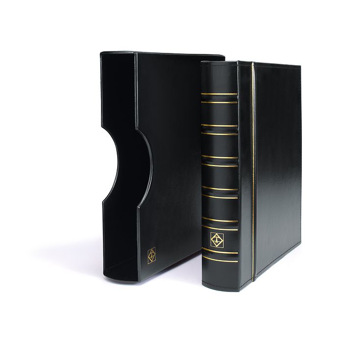 BLACK Ringbinder GRANDE, classic design incl. slipcase