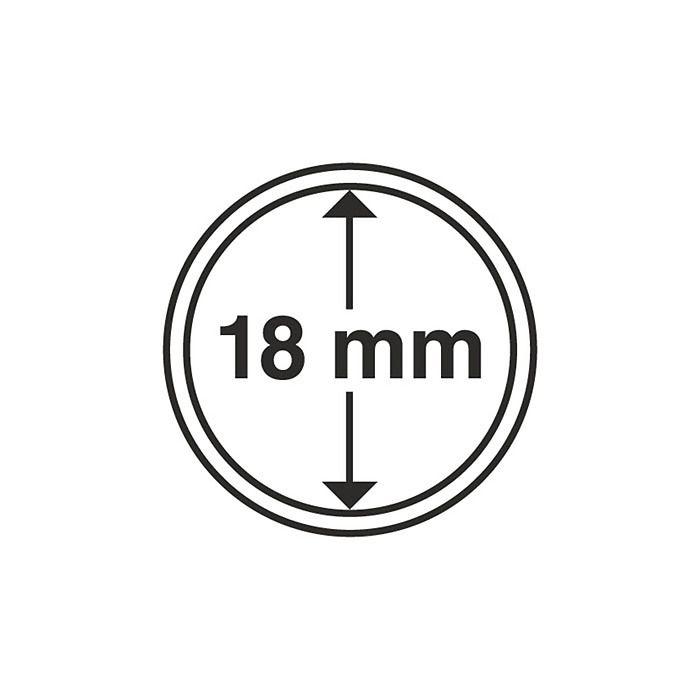Coin Capsules inner diameter 18 mm (10-pack)