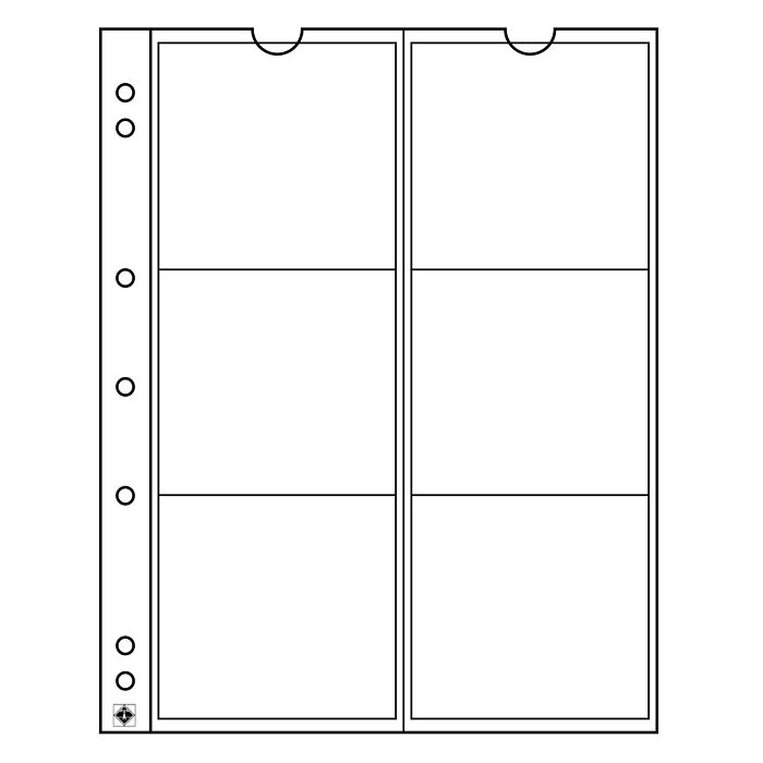 NUMIS Coin Sheets 6 spaces up to 55 mm Ï