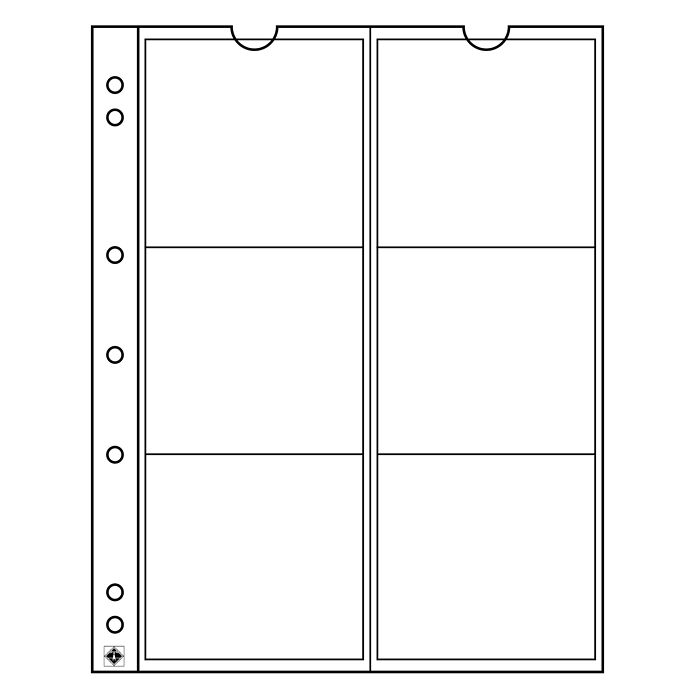 NUMIS Coin Sheets 6 spaces up to 55 mm Ï