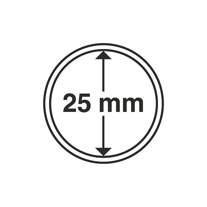 Coin Capsules inner diameter 25 mm (10-pack)