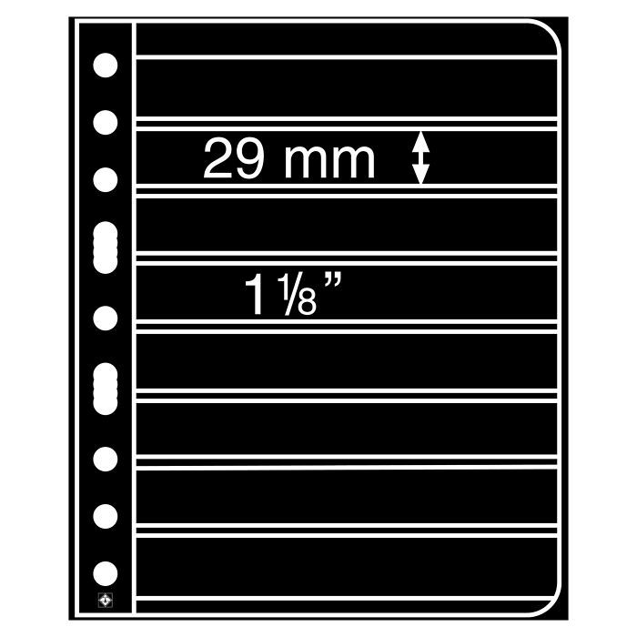 VARIO Sheets, 8-way division, black film