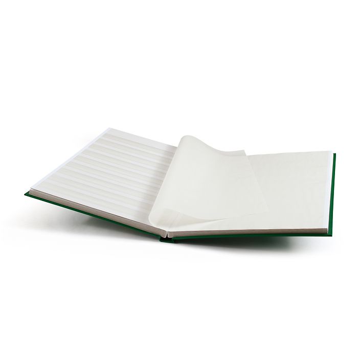 BASIC A4 Stockbook, 32 white pages, non-padded cover, green