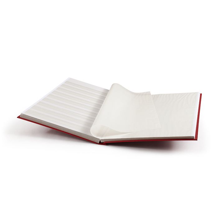 BASIC A4 Stockbook, 32 white pages, non-padded cover, red