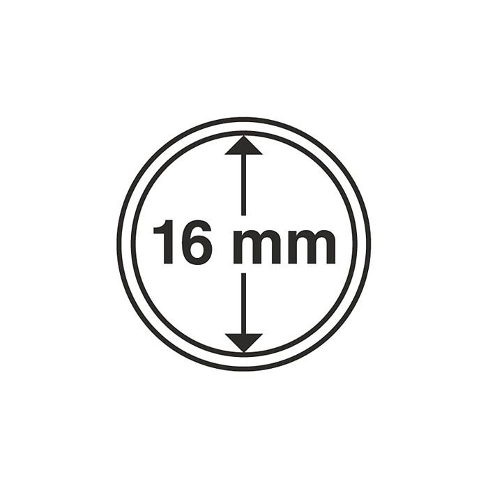 Coin Capsules inner diameter 16 mm (10-pack)