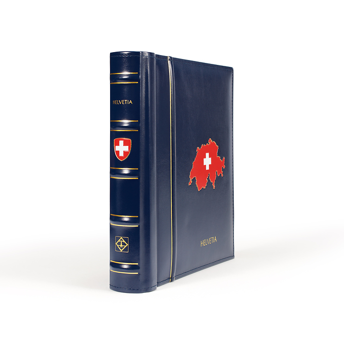 Turn-bar Binder PERFECT DP, classic design, 'HELVETIA' imprint incl. slipcase, blue