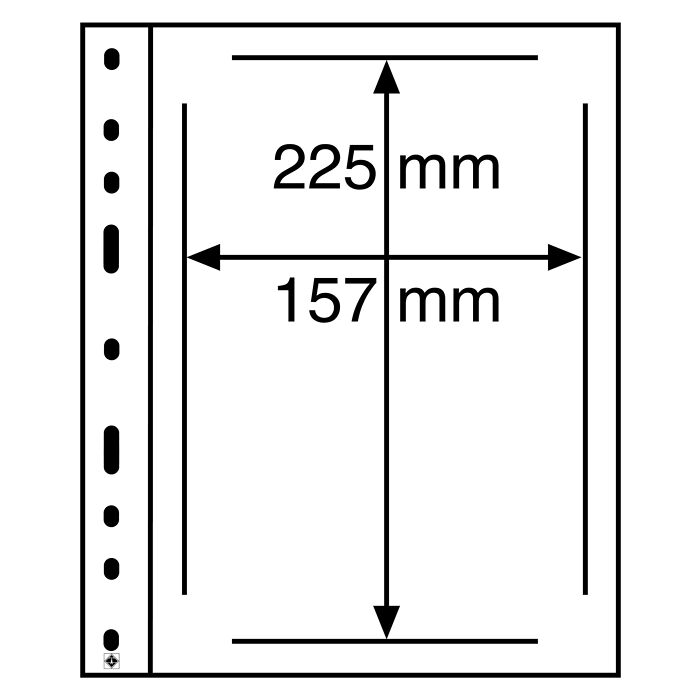 OPTIMA Plastic Pockets, no division for German First Day of Issue Cards, clear