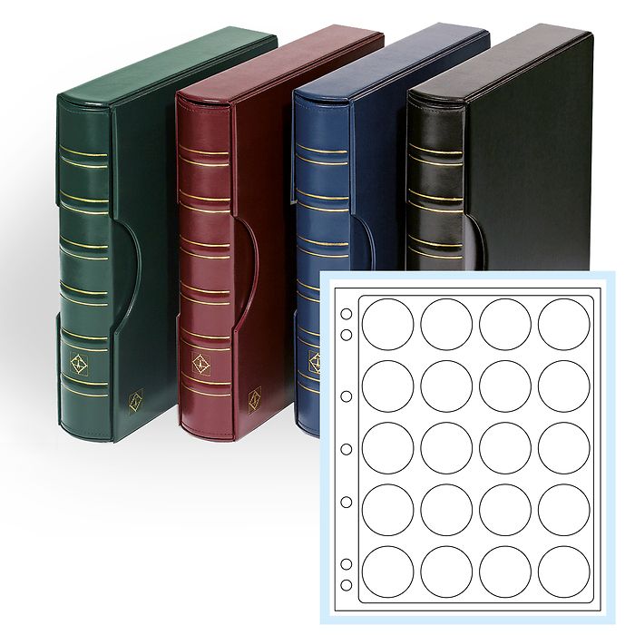 CLASSIC GRANDE 3-RING ALBUM with 5 ENCAP PAGES for QUADRUM, Green