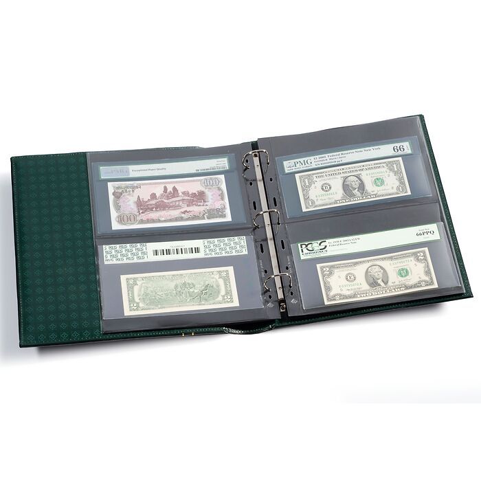 GRANDE Classic Graded Currency Album Set with 10 Grande 4C Pages, Green