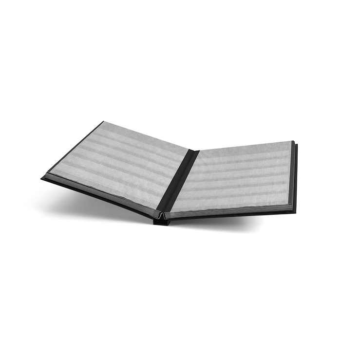 BASIC A5 Stockbook, 32 black pages, hard cover, black