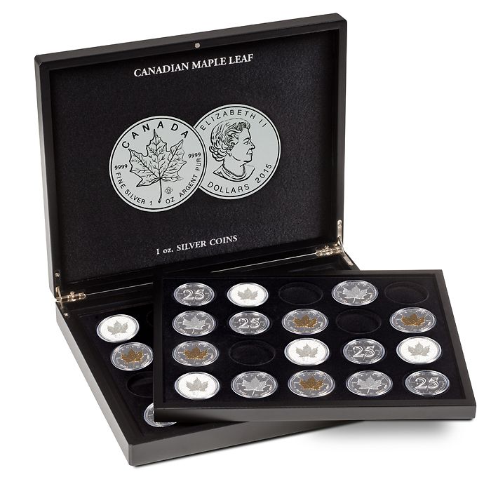Display Coin Case for 20 Canadian Maple Leaf Silver Dollars