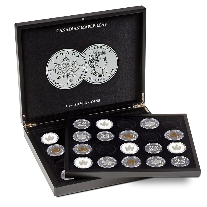 VOLTERRA Display Coin Case for 20 Canadian Maple Leaf Silver Dollars