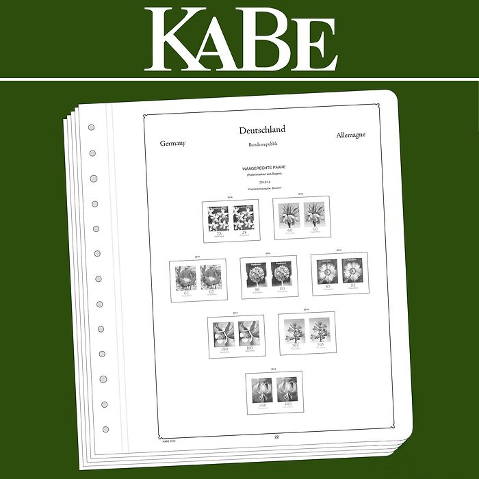 KABE OF Supplement Federal Republic of Germany horizontal pairs (definitve stamps) 2016