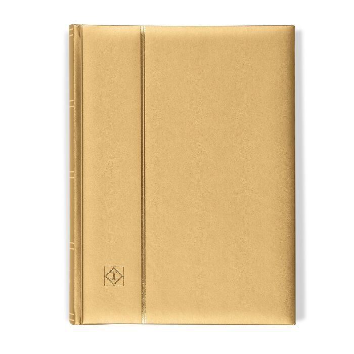 Stockbook COMFORT Metallic Edition with 64 Black Pages, Gold