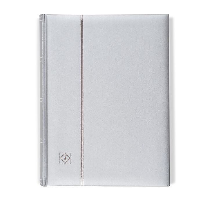 Stockbook COMFORT Metallic Edition with 64 Black Pages, Silver