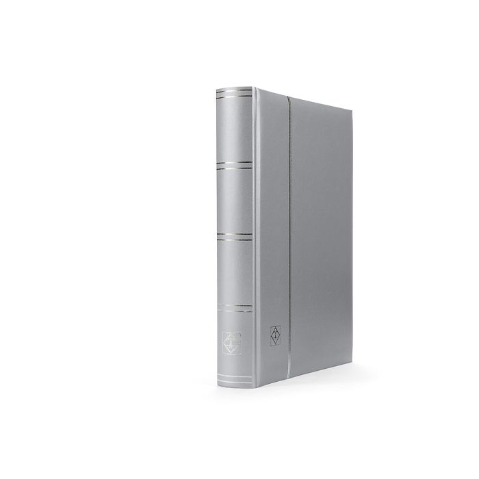 Stockbook COMFORT Metallic Edition with 64 Black Pages, Silver