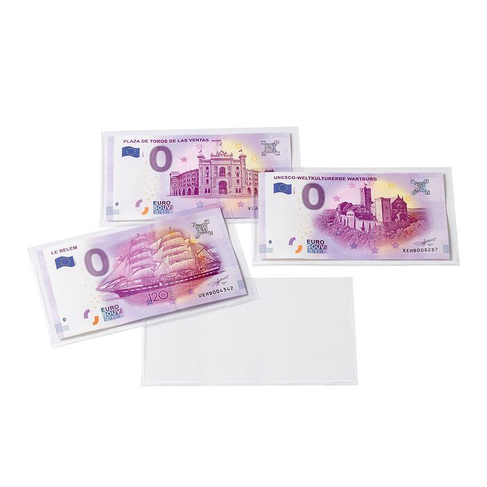 Clear Currency Sleeves BASIC, 140 x 80 mm, pack of 50