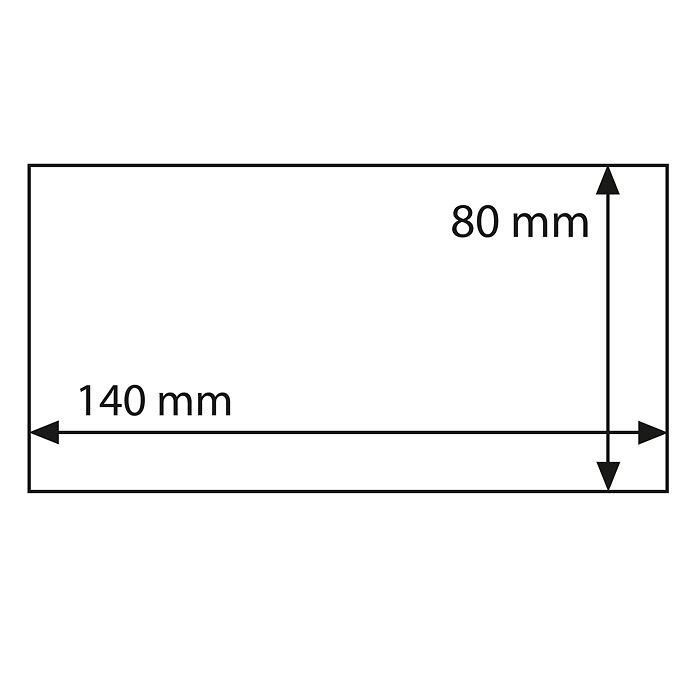 Clear Currency Sleeves BASIC, 140 x 80 mm, pack of 50