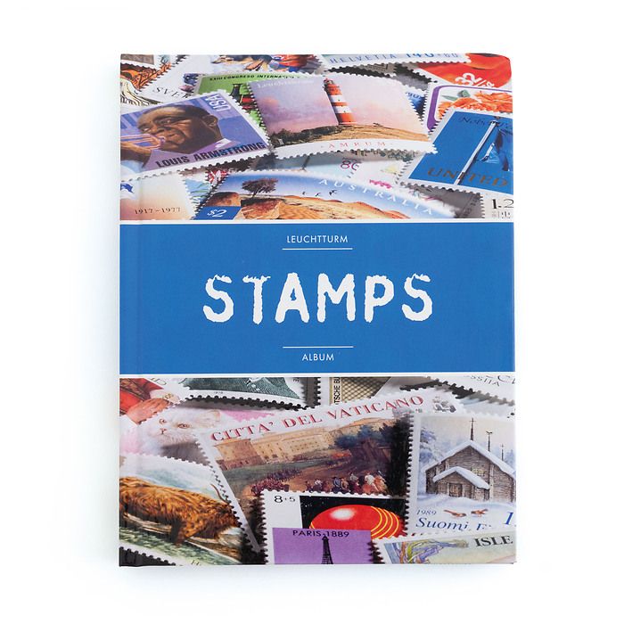 Stockbook STAMPS A5 with 16 white pages