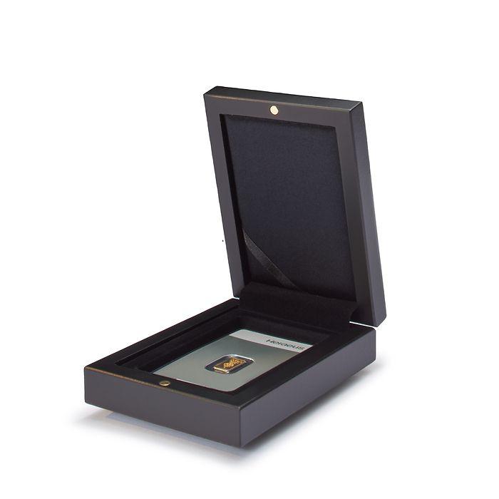VOLTERRA presentation case  for 1 x gold bar in clear blister card