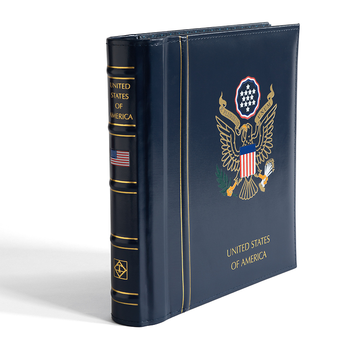 Classic design turn-bar binder with slipcase, USA