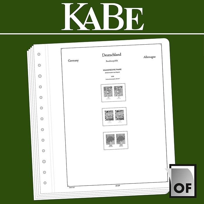 KABE OF Supplement Federal Republic of Germany horizontal pairs (definitve stamps) 2020