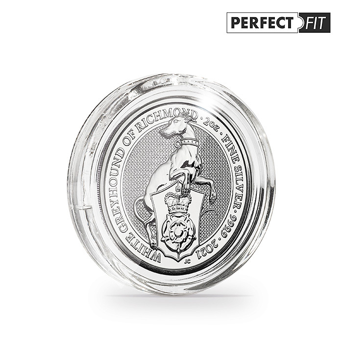 ULTRA Perfect Fit coin capsules for 2 oz. Queen's Beasts Silver (38,61 mm), pack of 100