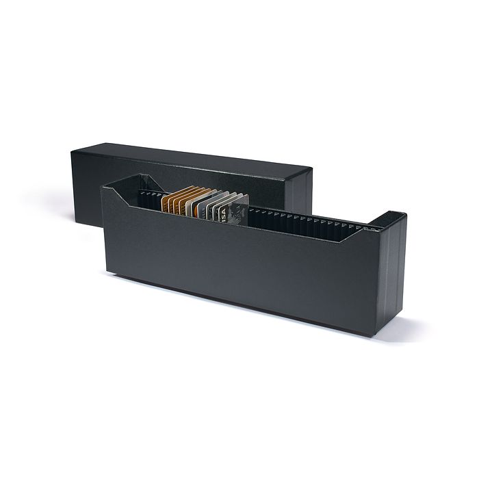 LOGIK archive box for 40 gold bars in blister packaging or CoinCards, upright format bla