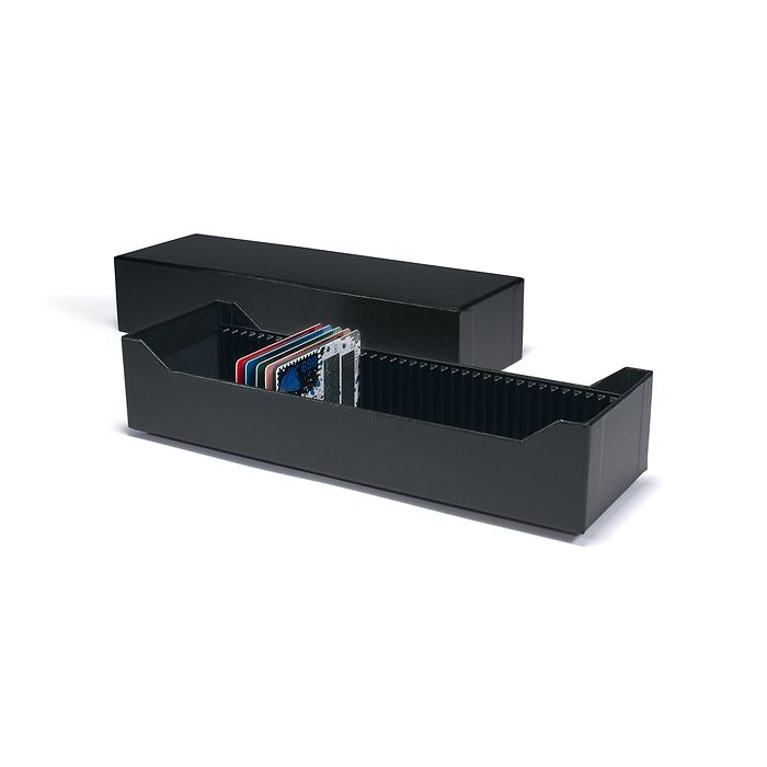 LOGIK archive box for 40 gold bars in blister packaging or CoinCards, horizontal, black