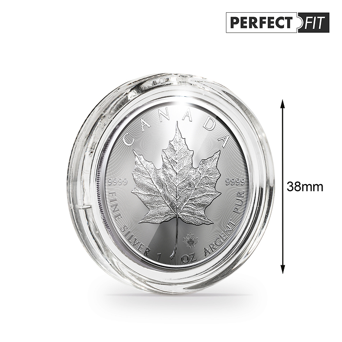 Ultra Perfect Fit coin capsules for 1 oz. Maple Leaf Silver   (38,00 mm), pack of 10