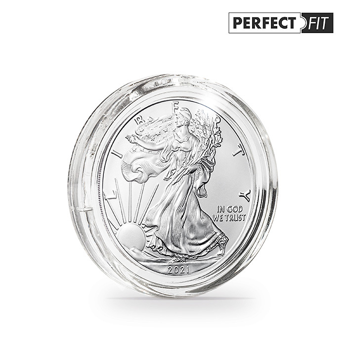 ULTRA Perfect Fit coin capsules for 1 oz. Silver 40,6 mm (e.g.American Eagle), pack of 100