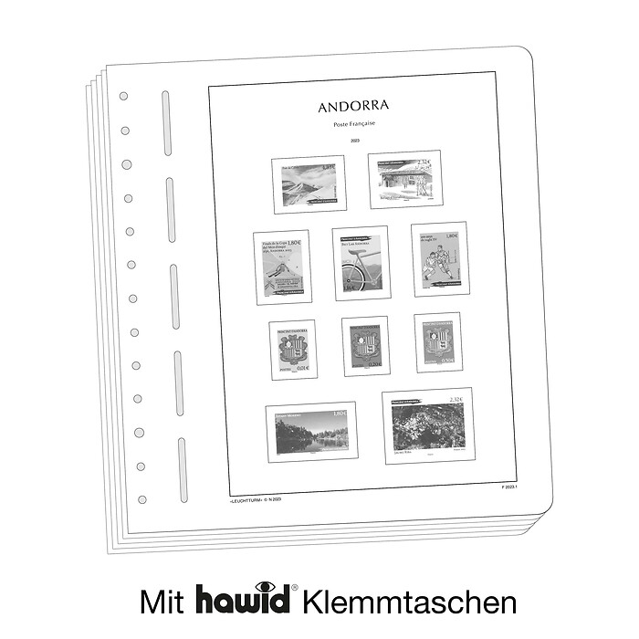 LIGHTHOUSE SF Illustrated album pages Andorra French 2020-2024