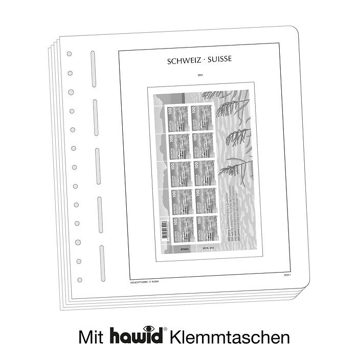 LIGHTHOUSE SF Illustrated album pages Switzerland Mini sheet, 2020-2024