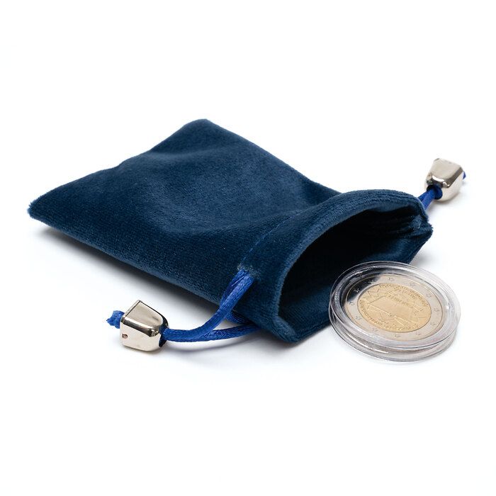 velours coin pouch S, blue