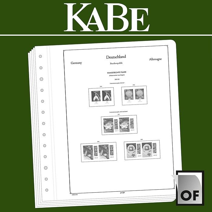 KABE OF Supplement Federal Republic of Germany horizontal pairs (definitve stamps) 2022
